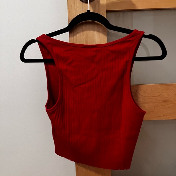 Top shop red size small cropped - Picture 2 of 2